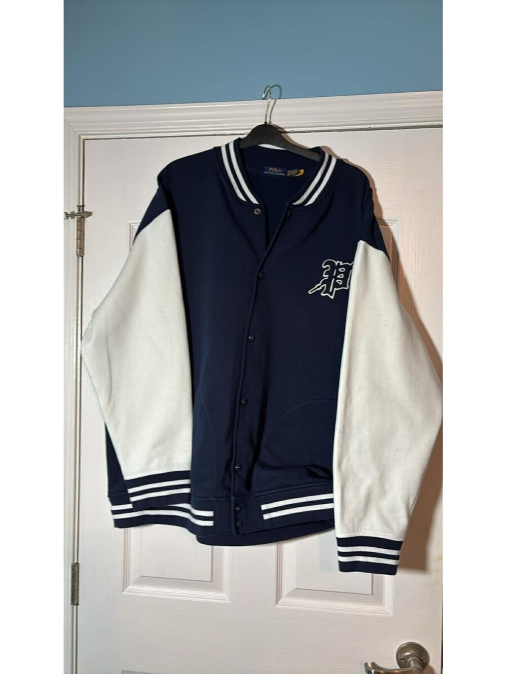 Ralph Lauren Knit Jacket Size 3XB Snap Buttons Large Pockets EUC